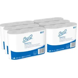 Toilettenpapier Kimberly Clark SCOTT® Toilet Tissue Rollen 2 Lagig, 6 Beutel x 6 Kleinrollen x 600 Blätter