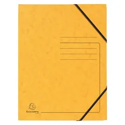 Exacompta Eckspanner aus  Colorspan, mit Gummizug, A4, gelb, ohne Klappen