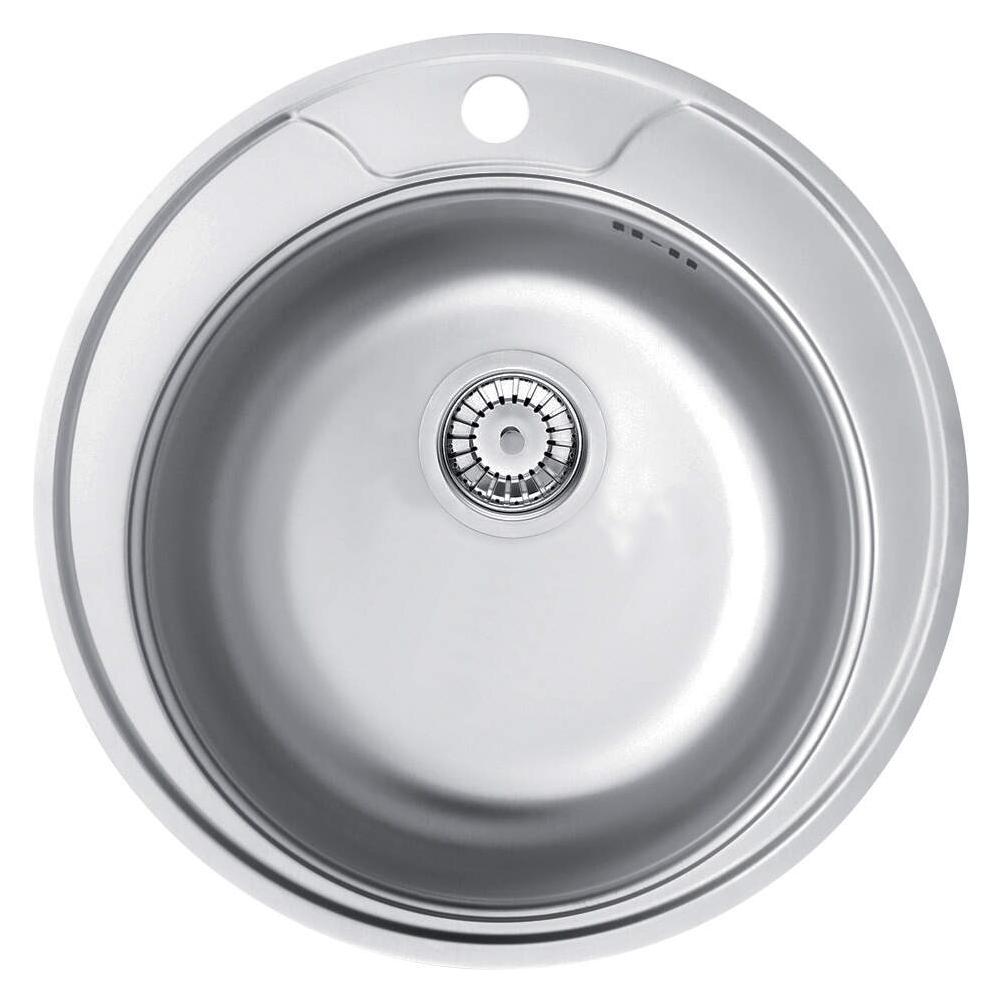 Deante 1 bowl Cornetto Plus round sink 48 cm steel (ZHC 0813) (Einbauspüle, 49 cm, 49 cm) (ZHC 0813)