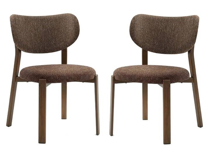 CALICOSY - 2er-Set Stoffstühle mit Beinen in Holzoptik H77 cm - OSLO