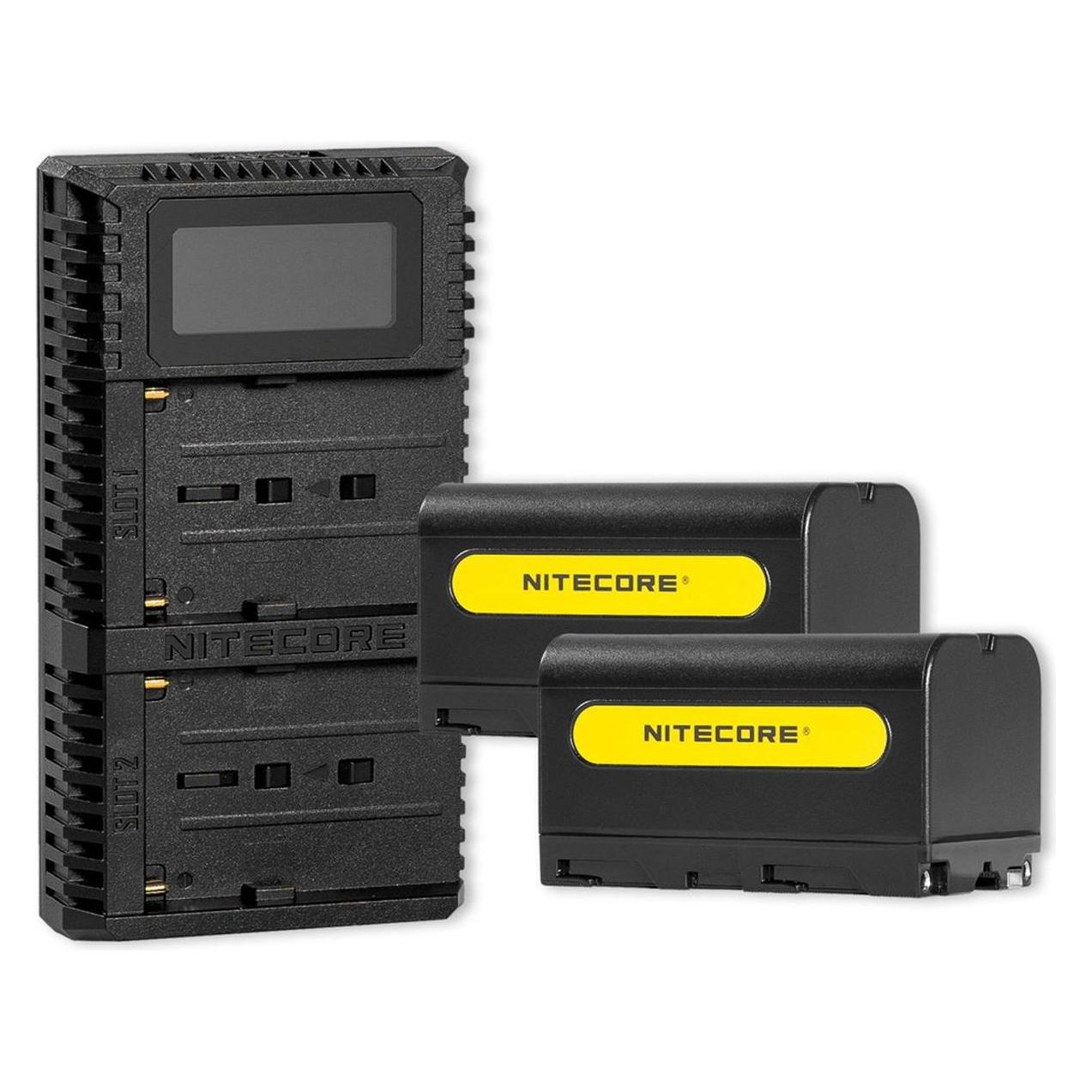Nitecore NP F Pro Kit (Kamera Akku, Kamera Akku Ladegerät) (09015KVG)