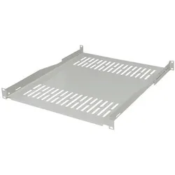 Silence Rack 19" Fachboden für Netzwerkschränke, Festeinbau, Tiefe 550 mm, 80 kg, lichtgrau RAL 7035, Serverschrank Zubehör, Grau