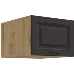 Aufsatzschrank Hochschrank 50 cm STILO Grau Küchenzeile Küchenblock Küche