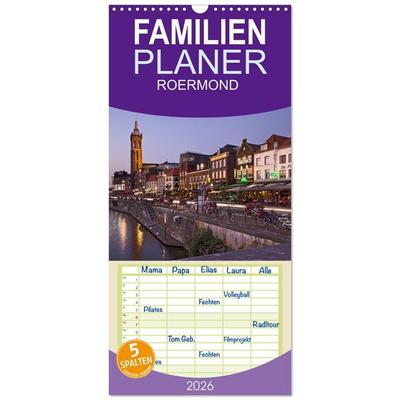 Familienplaner 2026 - ROERMOND mit 5 Spalten (Wandkalender, 21 x 45 cm) CALVENDO