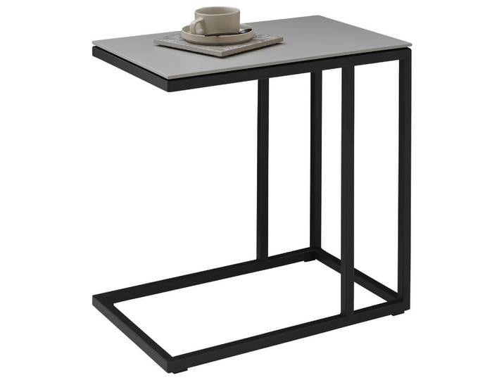 Dieter Knoll Beistelltisch, Grau, Schwarz, Metall, rechteckig, eckig, 36.2x54.8x56.2 cm, einfacher Aufbau, Wohnzimmer, Wohnzimmertische, Beistelltische, Beistelltische Metall