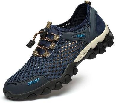 LightInthebox Men's Breathable Mesh Trail Running Shoes – Lightweight Non-Slip Outdoor Athletic Sneakers for Hiking, Walking Water Sports
