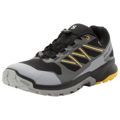 Trailrunningschuh SALOMON "XA FLYER GORE-TEX", Herren, Gr. 41, schwarz (schwarz, castlerock, powder giallo), Synthetik, Textil, Schuhe, wasserdicht