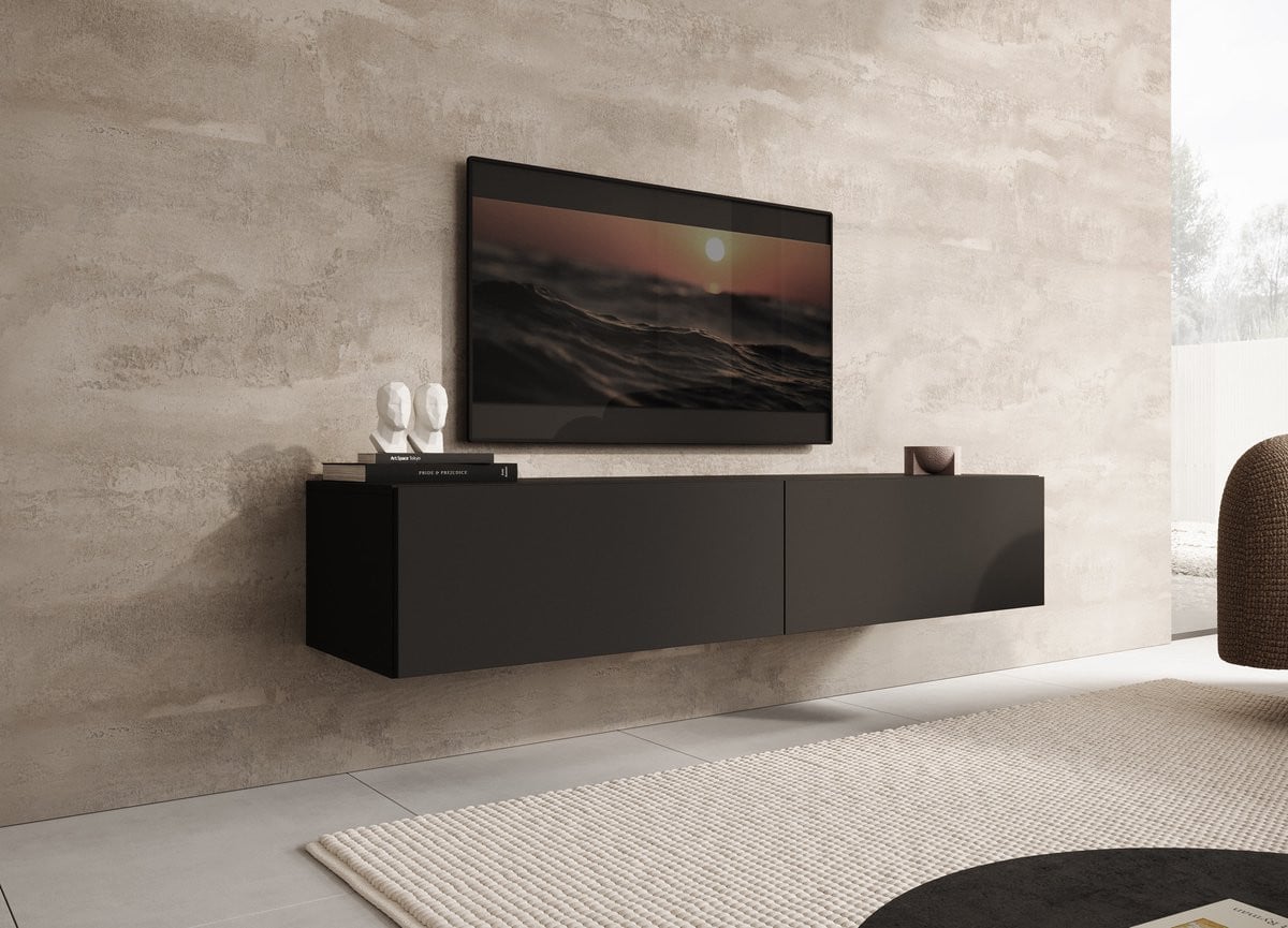 Meubella TV-Meubel Palm Mat zwart 160 cm