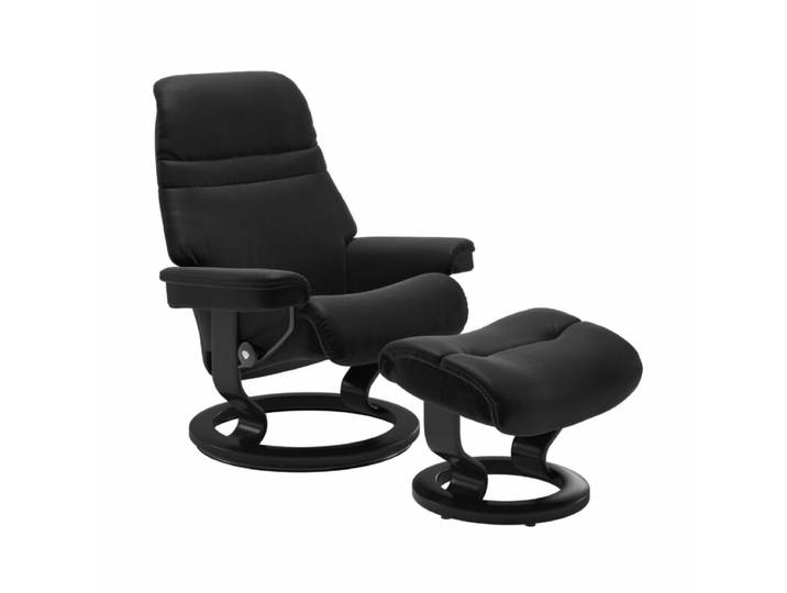Stressless Sunrise Sessel Classic - Leder Paloma Black - ohne Zusatzausstattung Modern, Skandinavisch