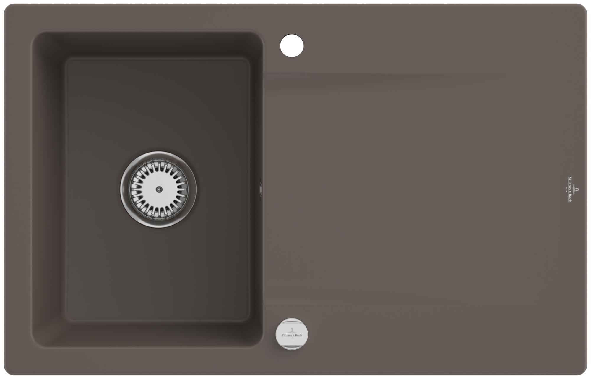 Villeroy & Boch Keramikspüle 333402TR, Siluet 45 Einbauspüle - inkl.