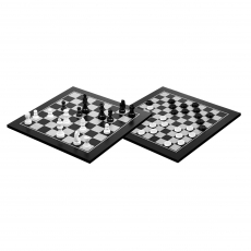 Philos Schach-Dame-Set - schwarz gebeizt 259128