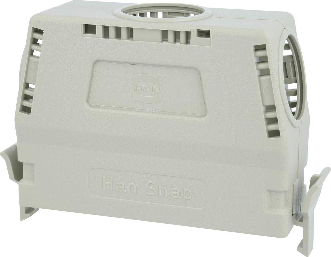 Harting Snap behuizing type 24B bovenkant versie 1 met kabelklem voor kabelontlasting