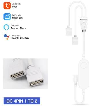 Modern Harvest Tools & Trends Tuya Smart Life WiFi RGB LED Light Strip Controller, 5V 24V, 3Pin 4Pin, Wireless Remote, Works With Alexa, Google Home 12v 24v 4pin Dual