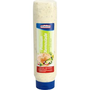 Homann Remoulade Premium, ohne Konservierungsstoffe, in der Dosierflasche, 875 ml