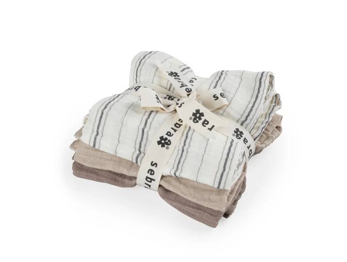 Spucktücher Cream Stripe 3er-Set