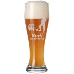 Weizenglas Weißbierglas 0,5 Liter - Bierfass