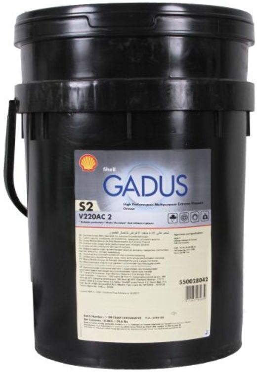 Lagerfett SHELL 550028042 Gadus mit Lithium S2 V220 AC 2 NLGI-2 18kg