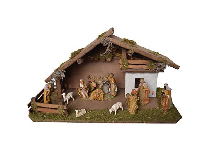 Alfred Kolbe Krippen 1330/1 Weihnachtskrippe, Braun, 59x30x34cm