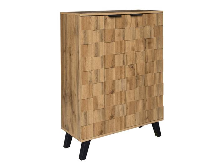 Modfu Kommode aus Spanplatte 80,5x35x109,5cm in Naturfarben, 80.5x109.5x35 cm, Kleinmöbel, Kommoden, Kommoden