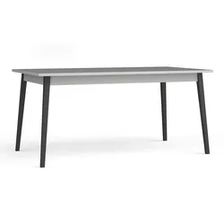 ESSTISCH Irelis Grau 220/80/90 cm – mit schwarzen Beinen