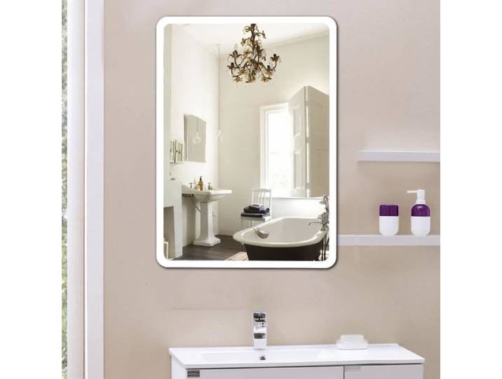 Miroir mural LED salle de bain 100x60cm anti-buée - blanc froid