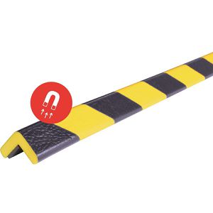 Knuffi Schutzprofil Typ E, Winkel, PE-5001, magnetisch, 1m Länge, schwarz / gelb, 26 x 26mm, Eckenschutz