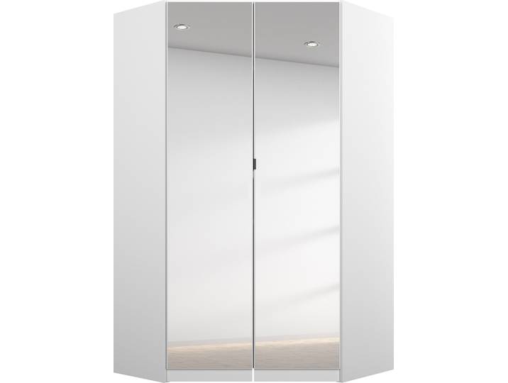 Eckkleiderschrank RAUCH Kleiderschrank Schrank Ankleidezimmer Schlafzimmer Garderobe ONTARIO , weiss (weiß), B:117cm H:197cm T:104cm, Holzwerkstoff, Schränke, Eckkleiderschrank, voll ausgestattet mit grosszügigem Stauraum MADE IN GERMANY