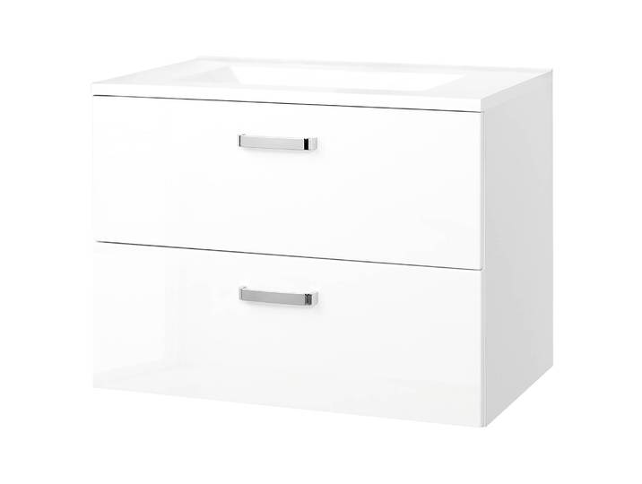 Waschtisch I 70cm Weiß/Hochglanz Weiß/Weiß