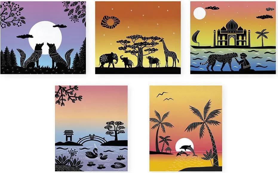 Janod Kreativ-verfset Aquarelknutselset Zonsondergang voor kinderen