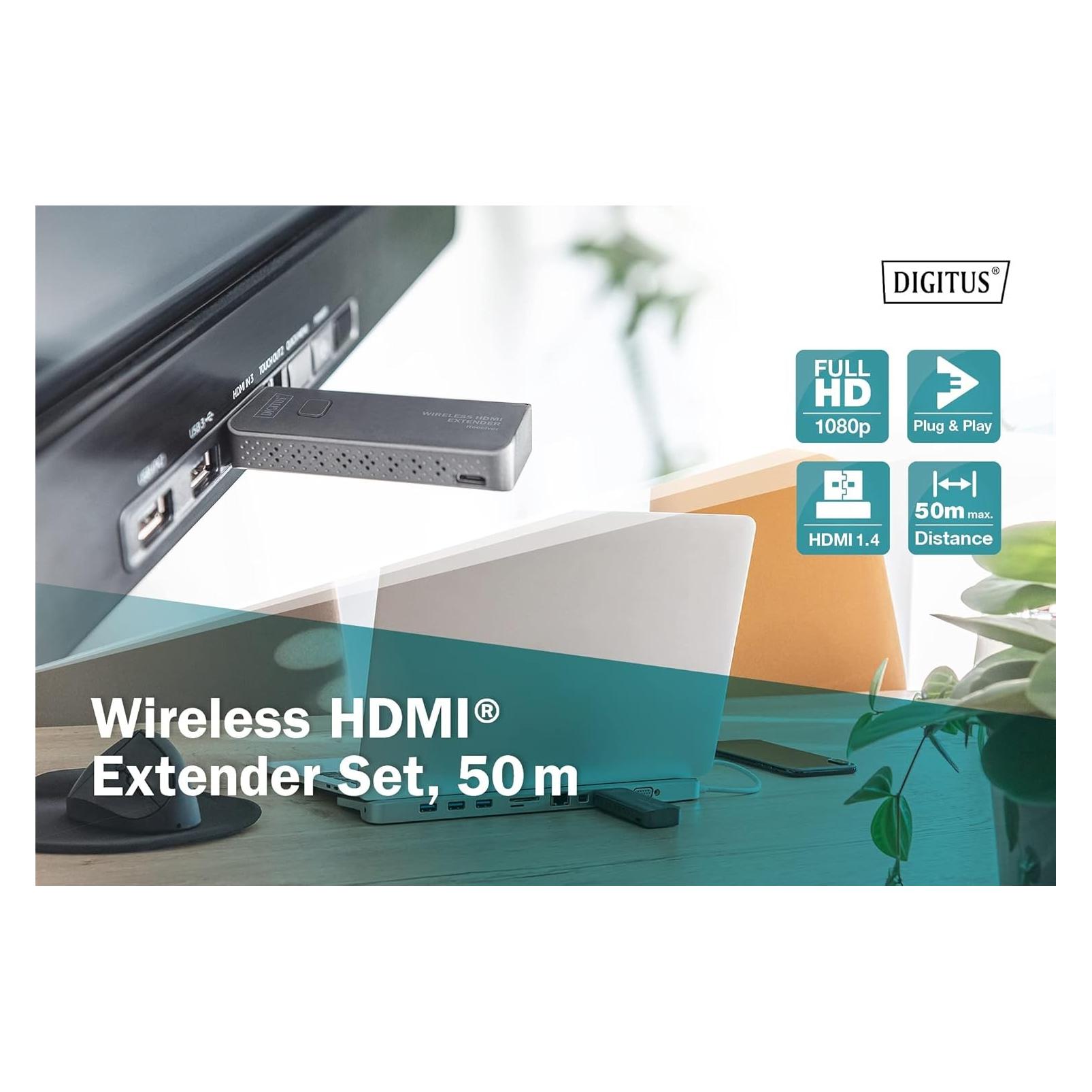 Digitus Wireless HDMI Extender Set (50 m, HDCP) (DS-55318)