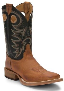 "Justin Boots Caddo 11"" Square Toe - Mens 11 Brown Boot D"