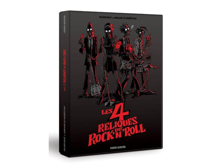 Les 4 Reliques du rock'n'roll - coffret avec vinyle et poster (BD)