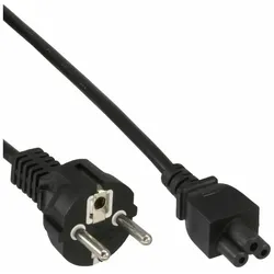 INLINE Netzkabel für Notebook, 3pol Kupplung, schwarz, 10m