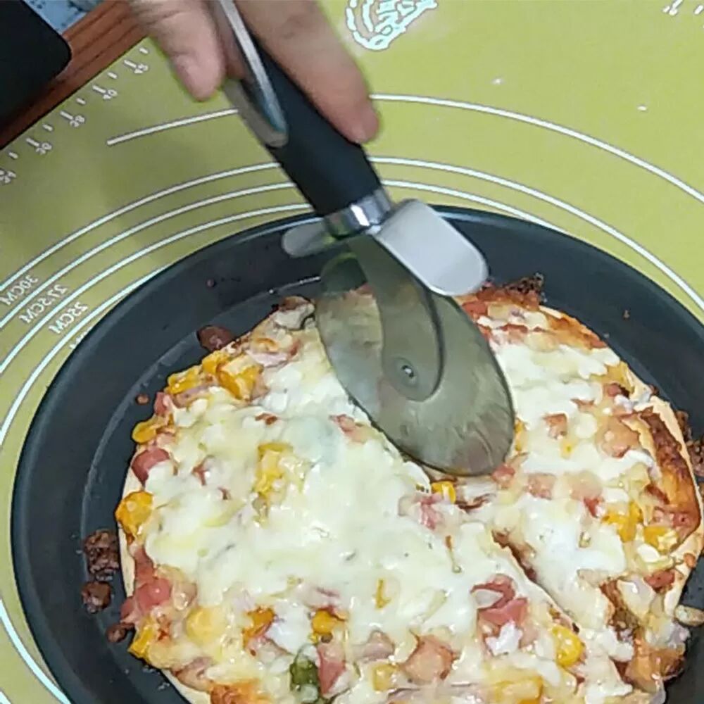 INF Ensemble Coupe-Pizza et Spatule à Fromage avec Boîte - Trancheuse et Serveur à Pizza en Acier Inoxydable