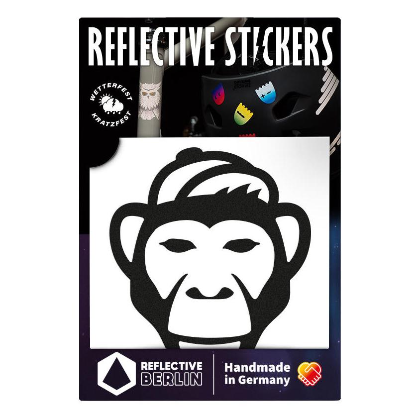 Reflective Berlin Reflexaufkleber Decals Monkey Schwarz (DEC-MON-BLACK)