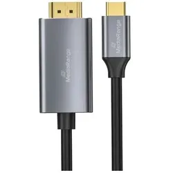 MediaRange MRCS217 Videokabel-Adapter 1,8 m USB Typ-C HDMI Schwarz, Silber