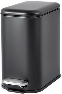 Garvee Slim Bathroom Trash Can, 1.3 Gal / 3.2 Gal Step Garbage Can, Small Metal Wastebasket