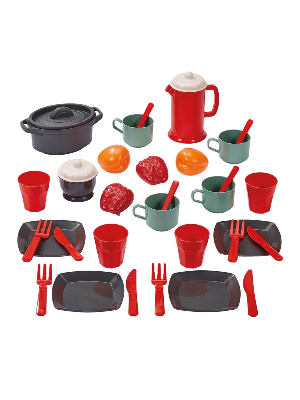 Ecoiffier 100% Chef Dining Set with Play Food 34 pieces.