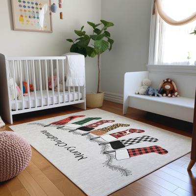 Addison Rugs Premium Washable Super Soft Merry Christmas Stockings Mayfield Rug