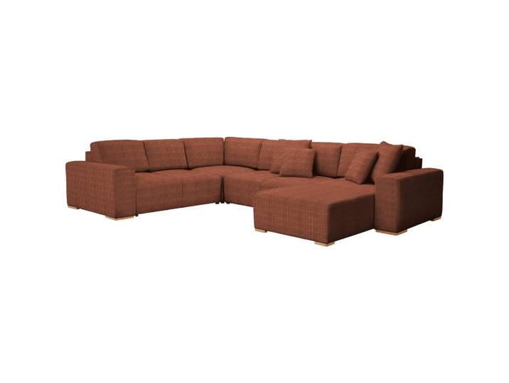 Livetastic Wohnlandschaft, Kupferfarben, Kunststoff, Holz, Buche, Hartholz, Füllung: Silikon, Schaumstoffflocken,Silikon, Schaumstoffflocken, U-Form, seitenverkehrt montierbar, 371x283 cm, Made in EU, Liegefunktion, Wohnzimmer, Sofas & Couches, Wohnlandschaften, Wohnlandschaft U-Form
