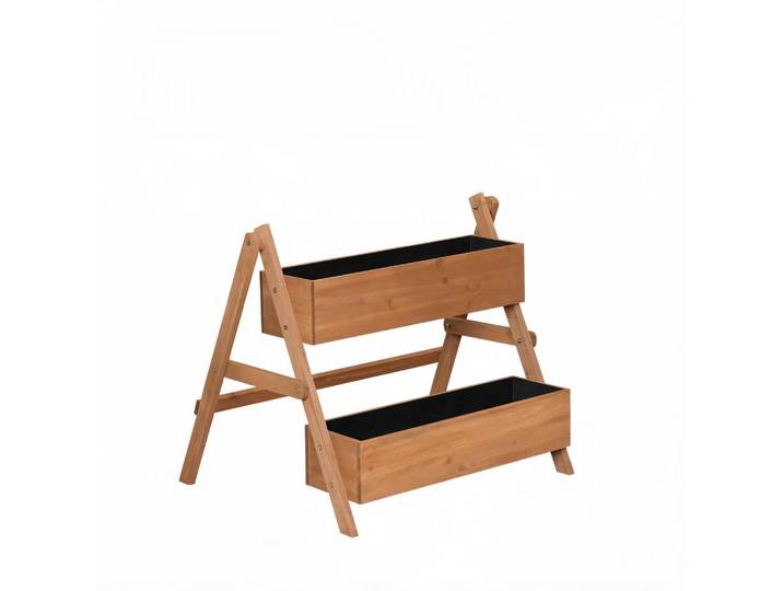 Oxeza Hochbeet 80/62/68 cm Braun, Metall, Mode, 62x68x80 cm, Gartenzubehör, Hochbeete