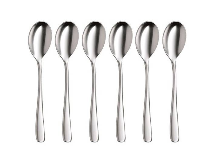 WMF Vision Cromargan Protect Espresso Lepels, Zilver, Set van 6
