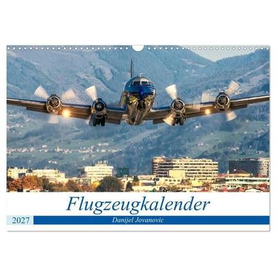 Flugzeugkalender (Wandkalender 2027 DIN A3 quer), CALVENDO Monatskalender