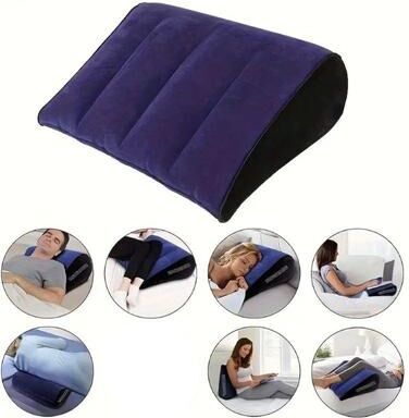 Youfap Market Inflatable Soft Relax Cushion, PVC Flocking Silicone Triangle Cylinder Pillow wedge