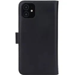 Radicover Radiationprotected Mobilewallet Leather iPhone 12 Mini Exclusive 2in1 Magnetcover (Apple iPhone 12 mini), Smartphone Hülle, Schwarz