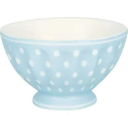 GreenGate French Bowl, Müslischale Dotty, Ø 10 cm, Höhe 6 cm, pale blue