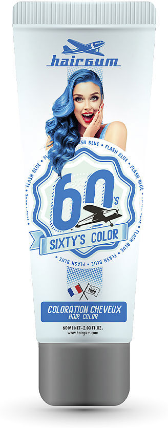 Hairgum SIXTY’S Color hair color #flash blue
