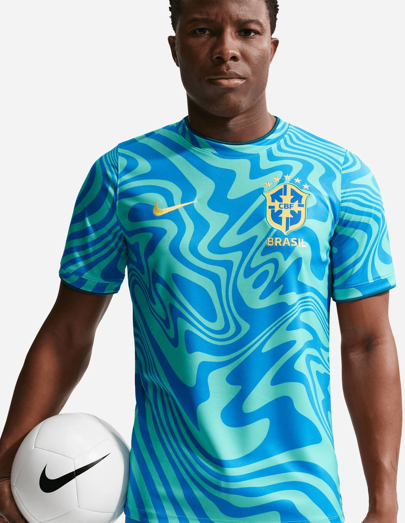 Nike Brasile 26 Prematch M - Abbigliamento Calcio Ufficiale - Uomo - Color Mix L