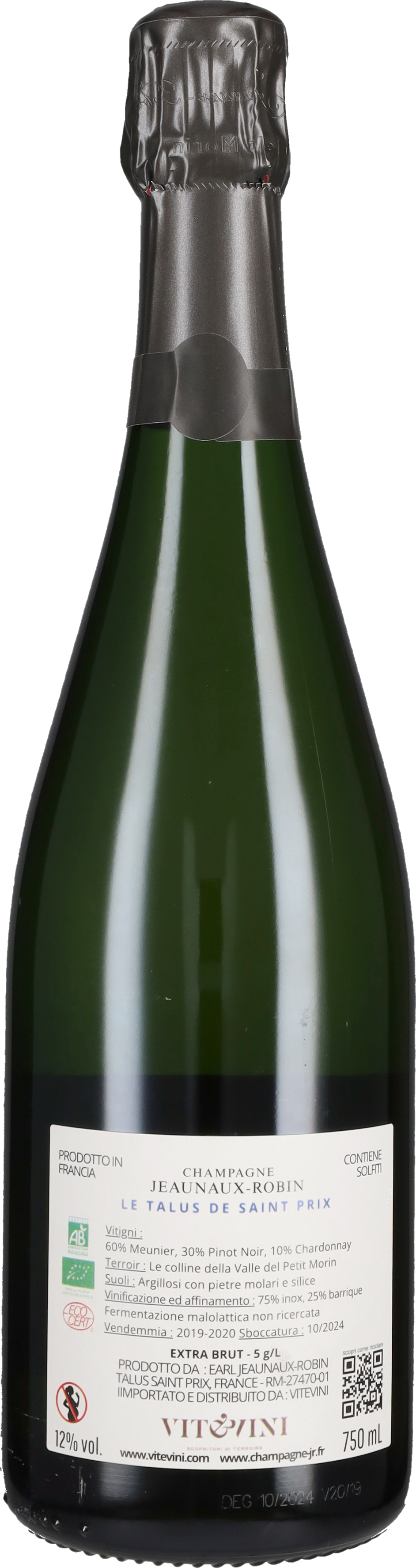 Robin Jeaunaux Champagne Extra Brut 'Le Talus de Saint Prix' Jeaunaux Robin