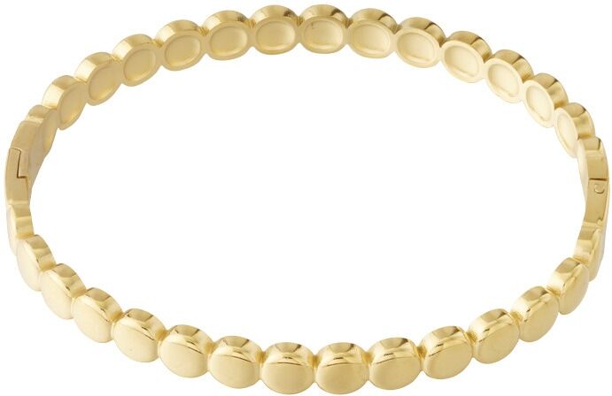 Armreif ADELIA´S "Armbänder Armreif Armband als Armreif aus Edelstahl mit 14K Goldplattierung", gold (goldfarben), Armbänder, Damen, Einheitsgröße, Edelstahl, Armreif, Trendiger Modeschmuck mit ovalen Elementen